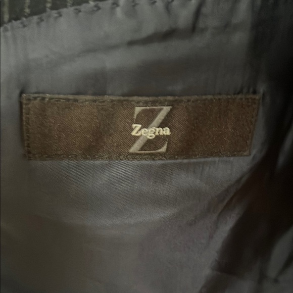 Z Zegna Wool & Silk Men's Black Pinstripe Blazer Sport Jacket sz 52L Like New! - Picture 2 of 13